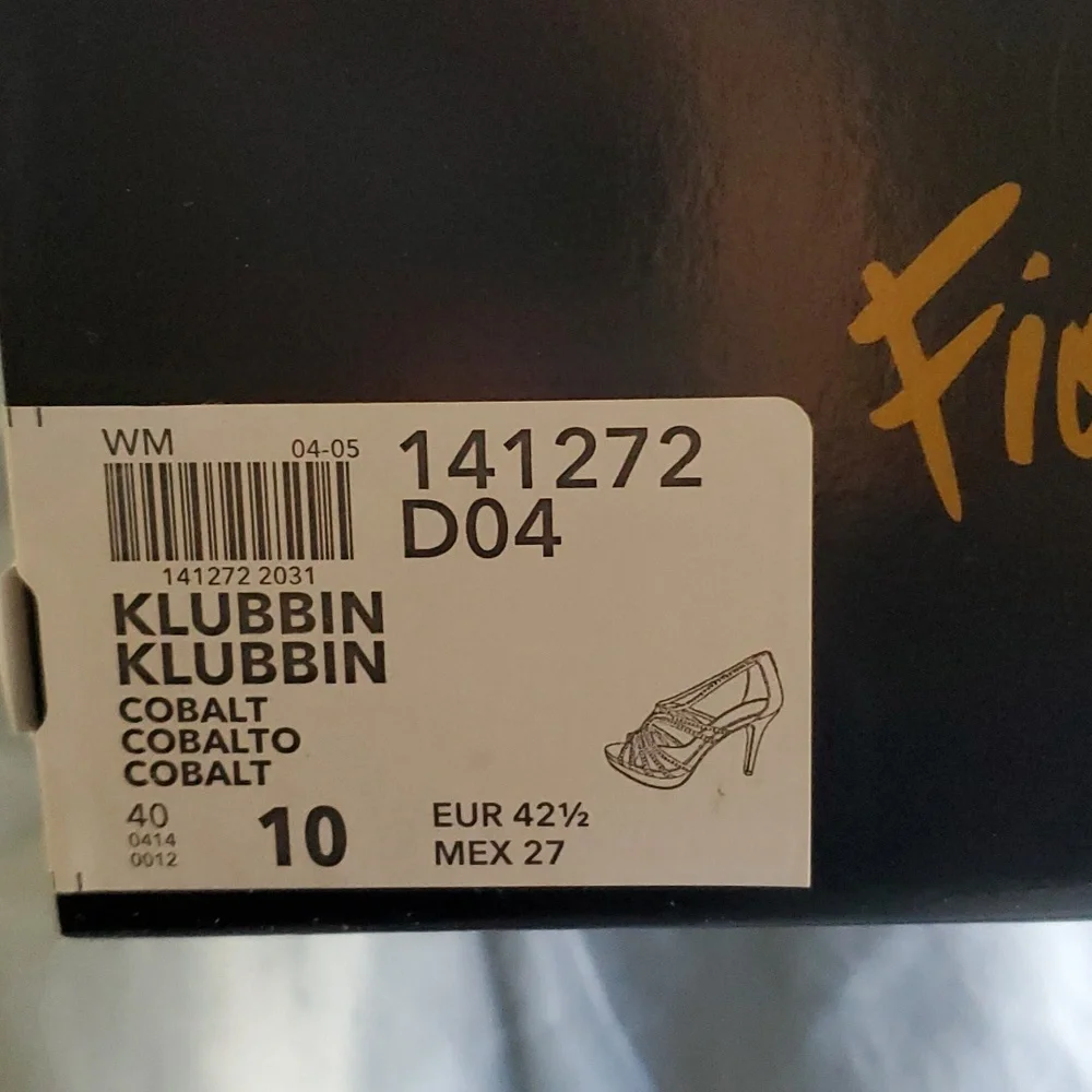 2/$10 Fioni  Blue Rinstone Heels-Size 10 - Picture 2 of 4